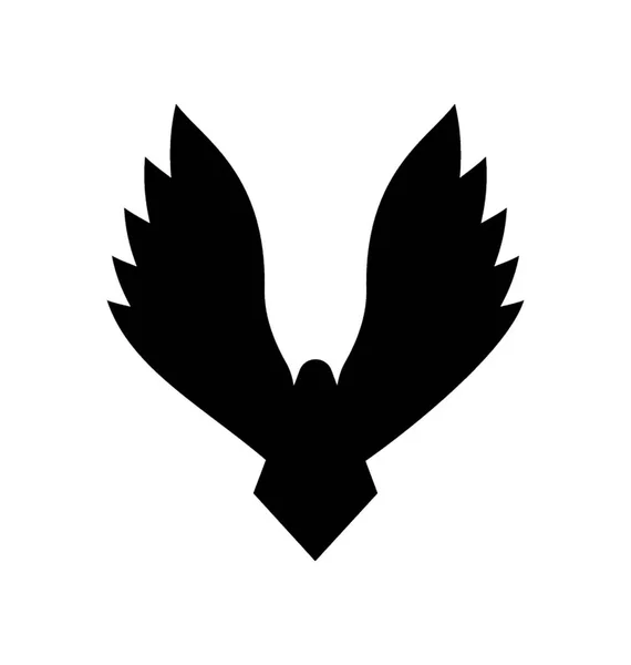 Eagle Logo Design Solid Ikon Hawk — Stock vektor