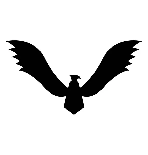 Hawk Solide Pictogram Ontwerp — Stockvector