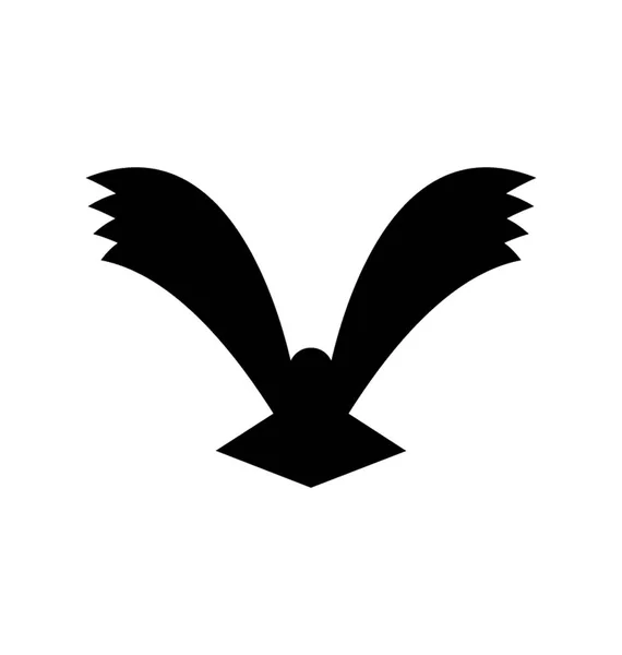 Adler Logo Design Solide Ikone Falke — Stockvektor