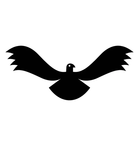 Icône Solide Aigle Volant — Image vectorielle