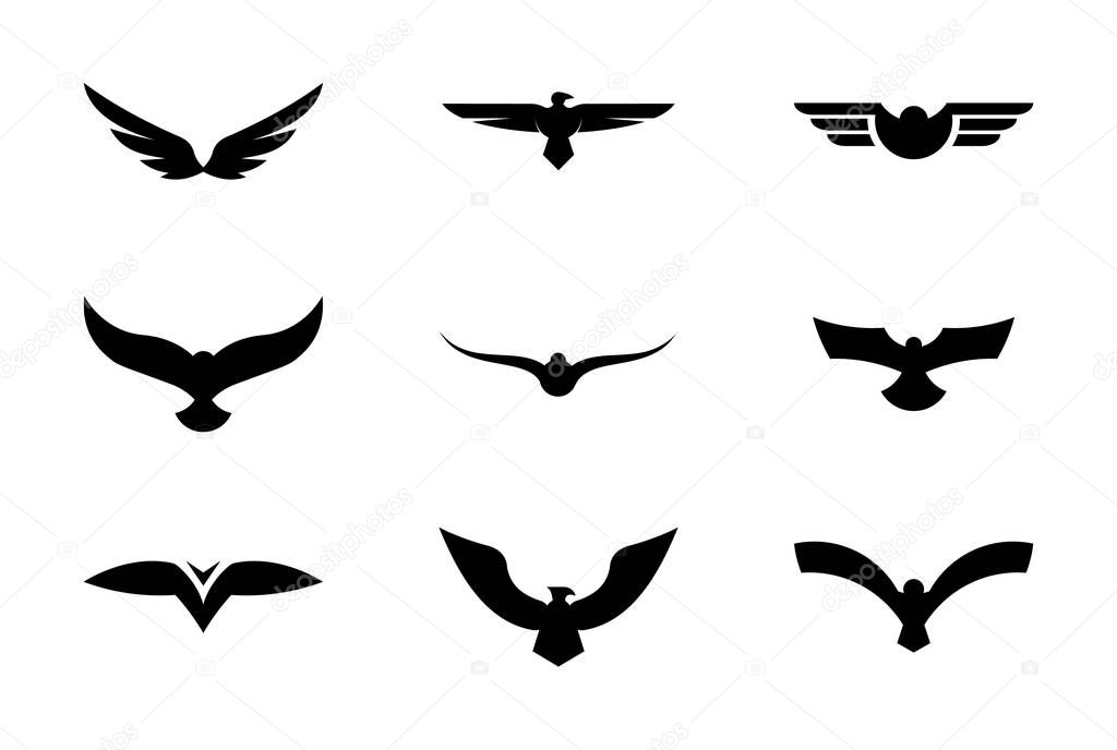 Eagles Solid Icon Designs Pack