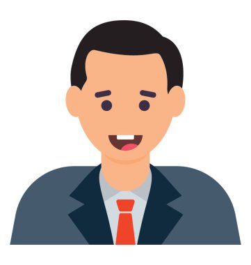 İşadamı düz simgesi tasarım, girişimci 