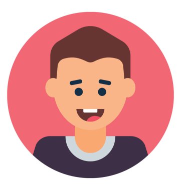 Mutlu çocuk renkli simge tasarım 