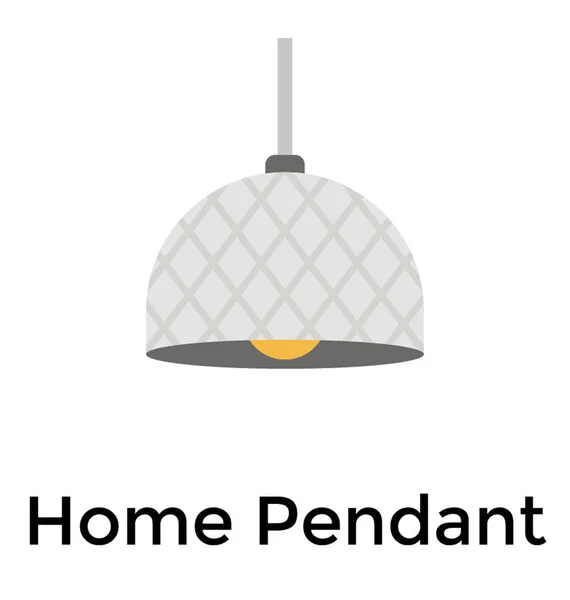 Home Pendent Flat Icon Design — Stock Vector