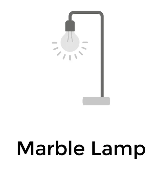 Marmur Lampa Płaskie Ikona Designu — Wektor stockowy