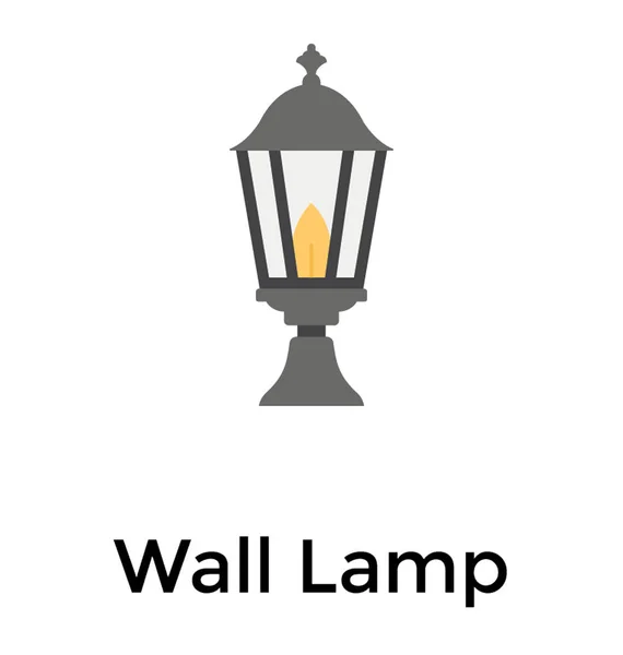 Projekt Płaski Ikona Lampa Ścienna — Wektor stockowy