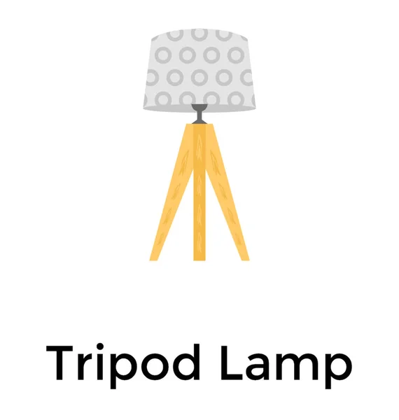 Płaskie Ikona Designu Statyw Lampy — Wektor stockowy