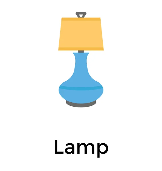 Lampe Flache Ikone Design — Stockvektor