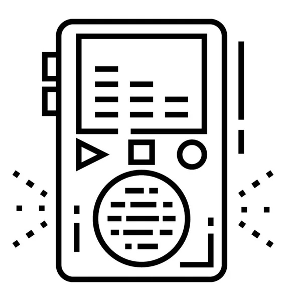 Icono Línea Diseño Ipod — Vector de stock