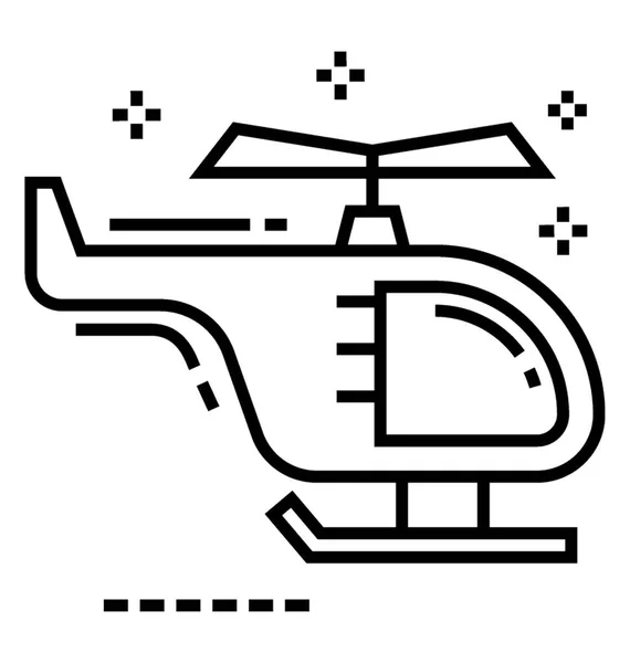 Helikopter Linje Ikon Design — Stock vektor