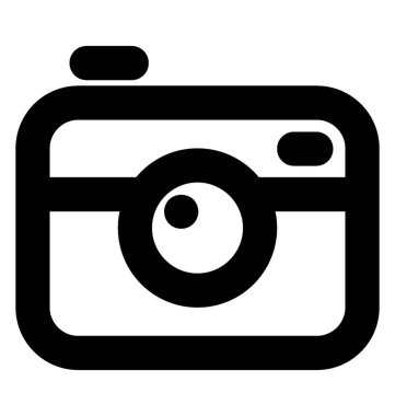 kamera hattı vektör simgesi 