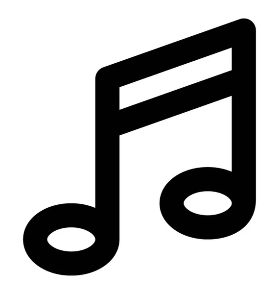 Simbolo Musicale Linea Icona Design — Vettoriale Stock