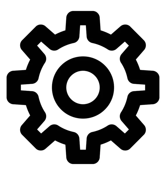 Configuración Línea Icono Diseño — Vector de stock