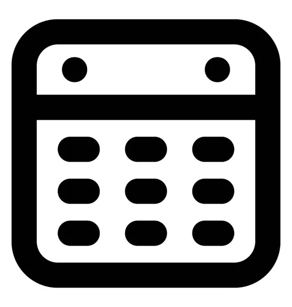 Calendar Line Vector Icon — Stock Vector