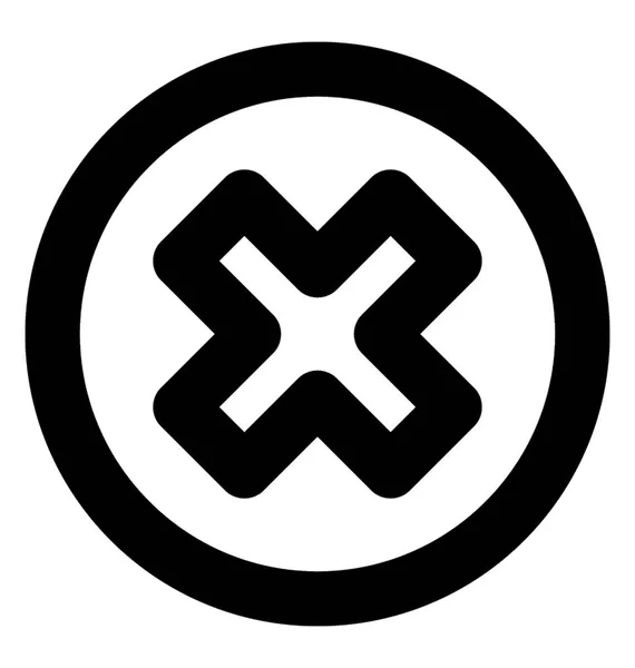 Znak Krzyża Pomnożyć Lub Źle Symbol — Wektor stockowy