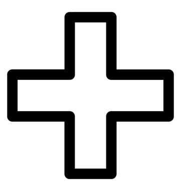 İşareti, artı sembolü satırı simgesi ekleme 