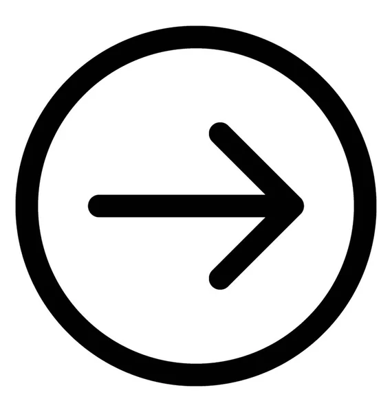 Symbol Der Rechten Pfeillinie — Stockvektor