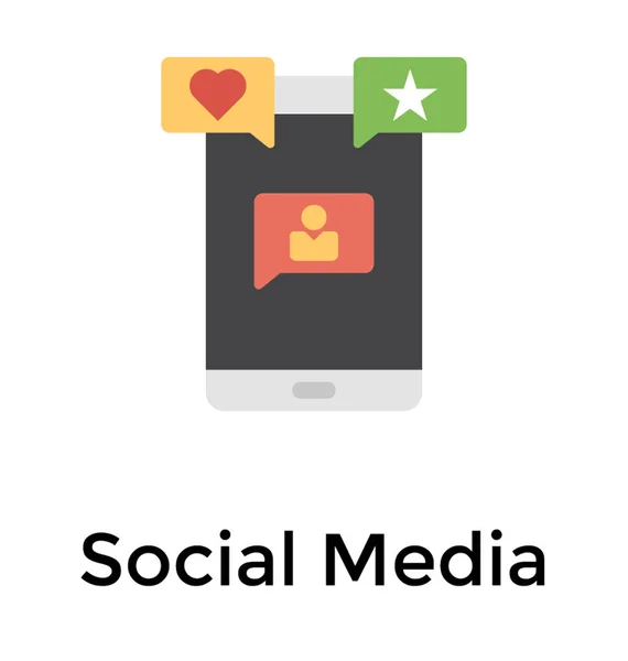 Social Media Flaches Icon Design — Stockvektor