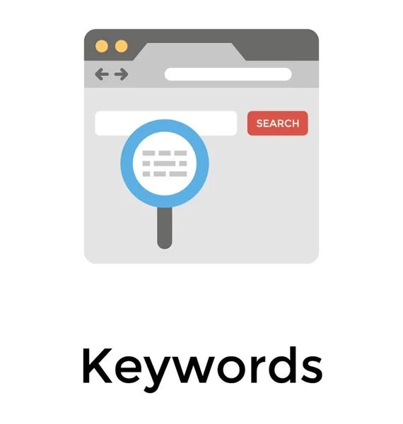 Flache Icon Gestaltung Von Keywords — Stockvektor