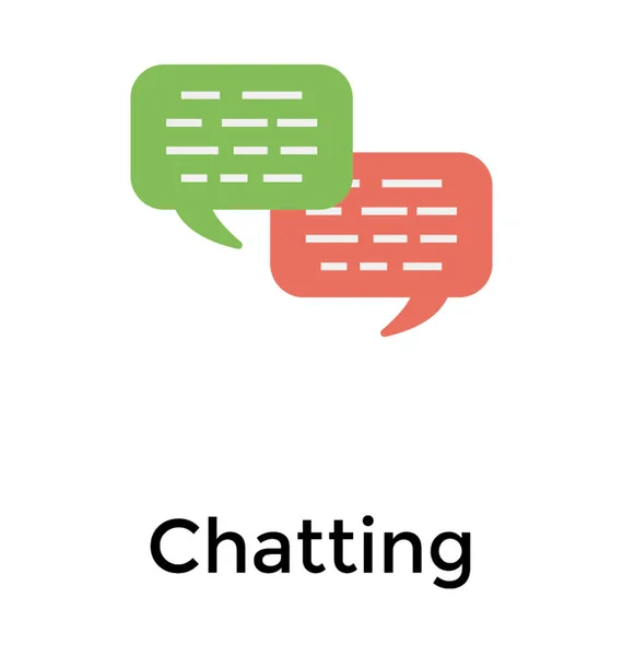 Chatten Flache Icon Design Messaging — Stockvektor