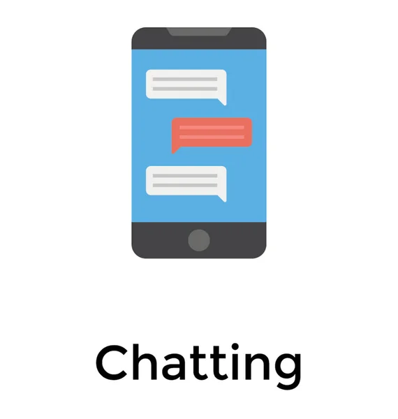 Diseño Iconos Planos Chat Mensajería — Vector de stock