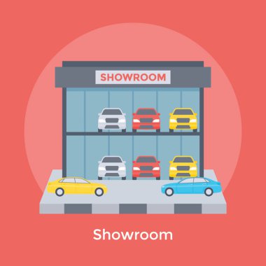 Showroom düz simge vektör