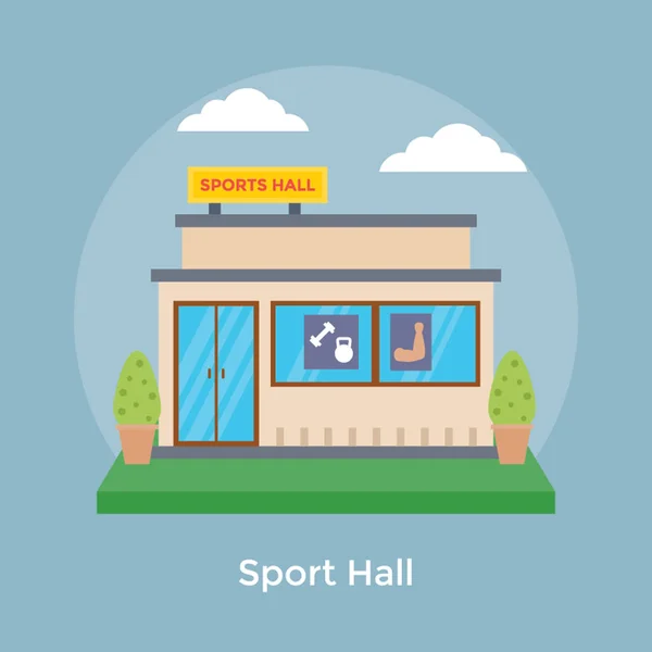 Sports Hall Płaskie Wektor — Wektor stockowy