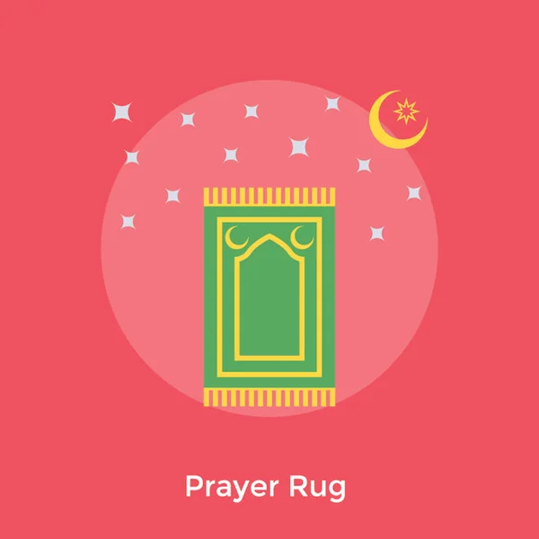 Prayer rug, prayer mat flat icon