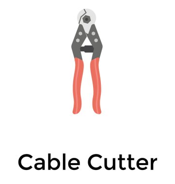 Cable cutter flat icon  clipart