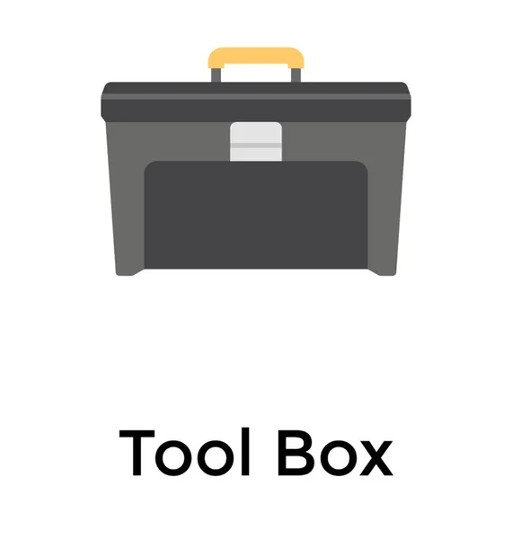 Handheld Tool Box Flat Vector Design — Stock Vector