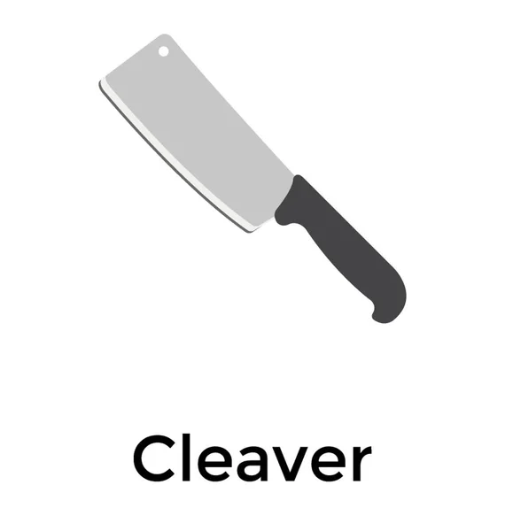 Cleaver Vector Icono Plano — Vector de stock