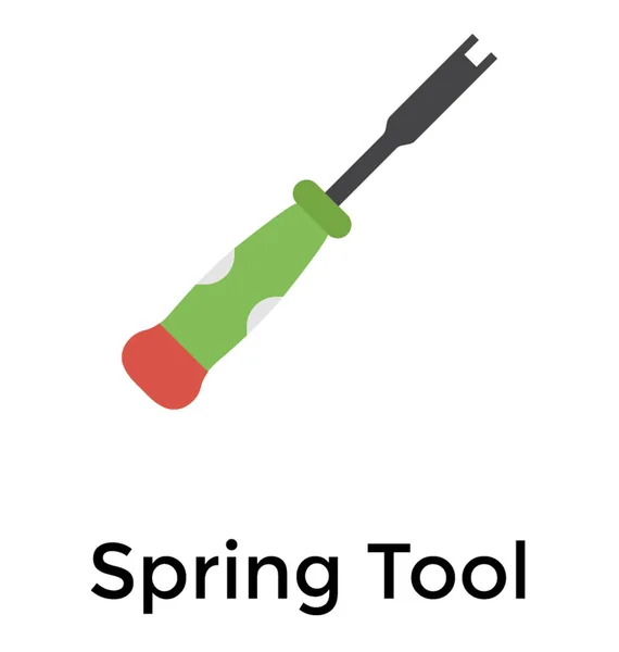Spring Tool Flat Icon — Stock Vector