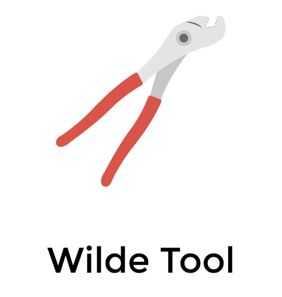 Wilde Tool Pliers Flat Icon — Stock Vector