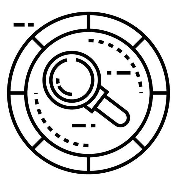 Lente Ingrandimento Icona Della Linea Esplorazione — Vettoriale Stock