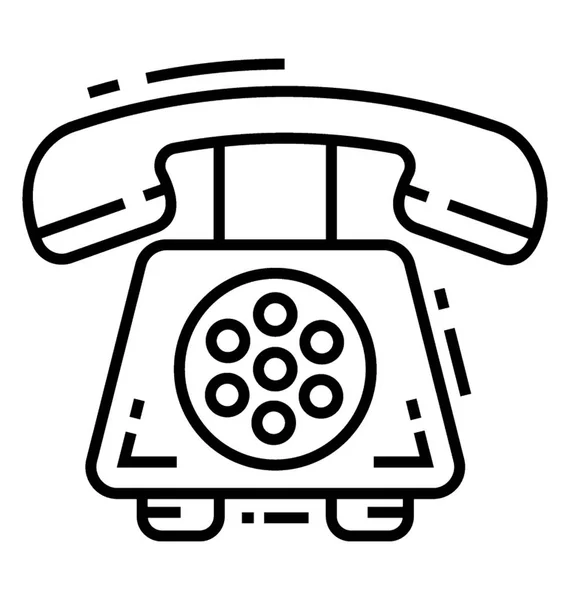 Vintage Phone Telephone Icon — Stock Vector