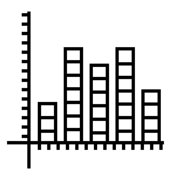 Vettore Icona Linea Statistica — Vettoriale Stock