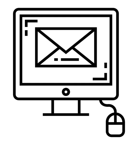 Mail Online Bericht Pictogram — Stockvector