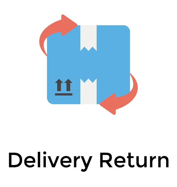 Delivery Return Flat Icon Design — Stock Vector