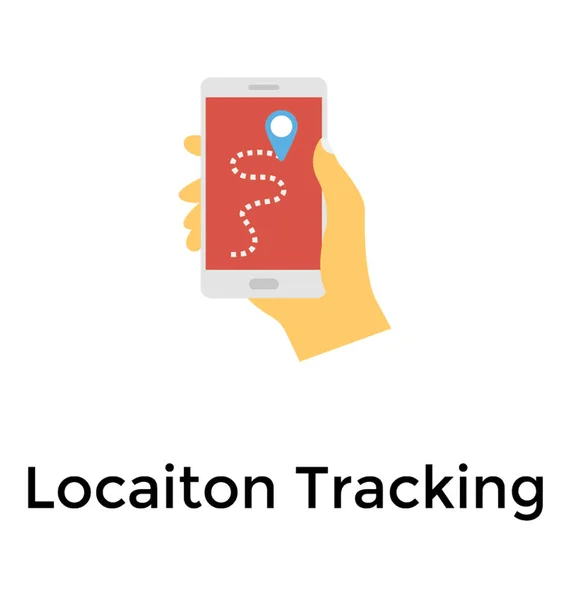 Location Tracking Flaches Icon Design — Stockvektor