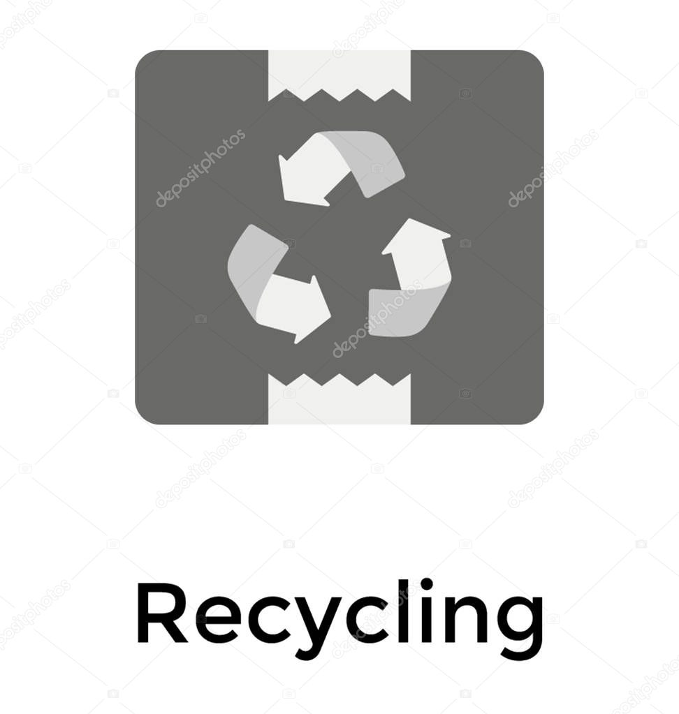Recycling flat icon design 