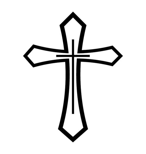 Religion Croix Glyphe Icône Design — Image vectorielle