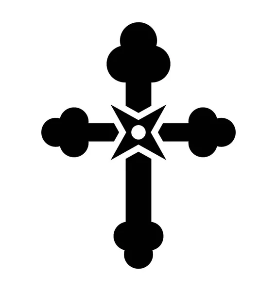 Catholicism Symbol Glyph Icon Design — Stock vektor