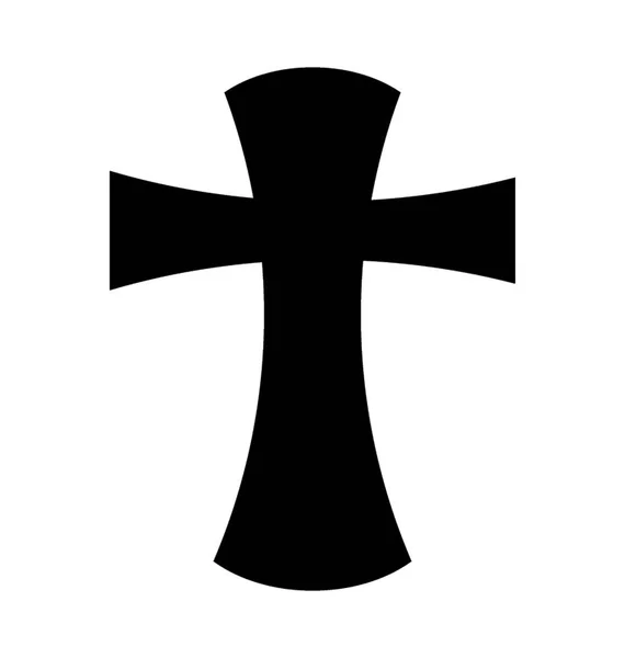 Christianisme Symbole Glyphe Icône Conception — Image vectorielle