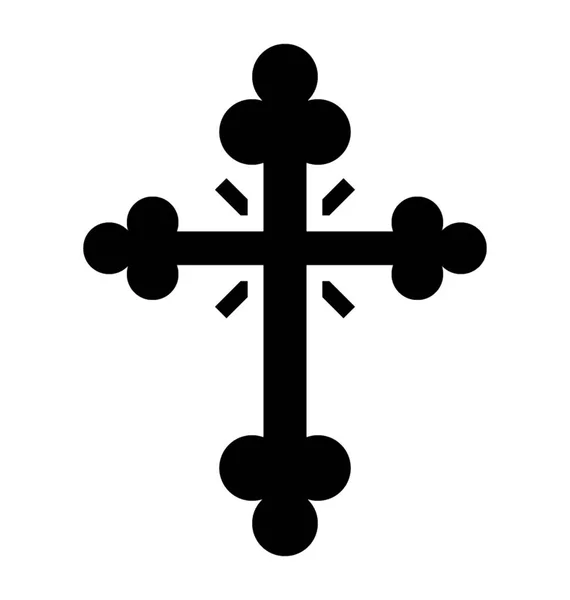 Glyphen Icon Design Der Kreuzform Kreuzsymbol — Stockvektor