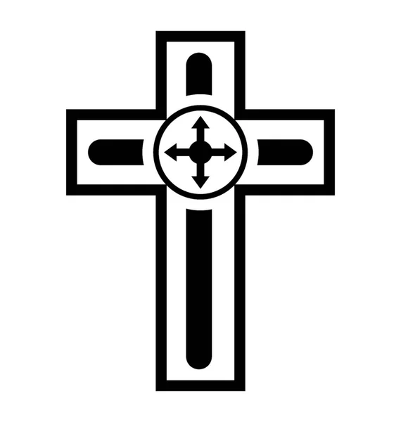 Cristianismo Símbolo Glifo Icono Diseño — Vector de stock