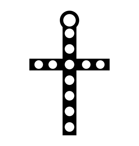 Glyphe Icône Conception Forme Croisée Symbole Croix — Image vectorielle