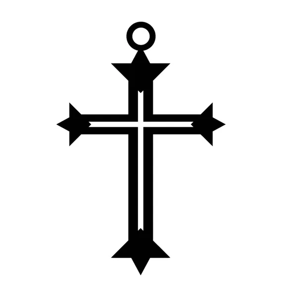 Christentum Kreuz Glyphen Ikone Design Kreuz Design — Stockvektor