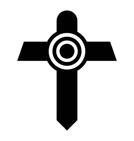 Christentum Symbol Glyphen Symboldesign — Stockvektor