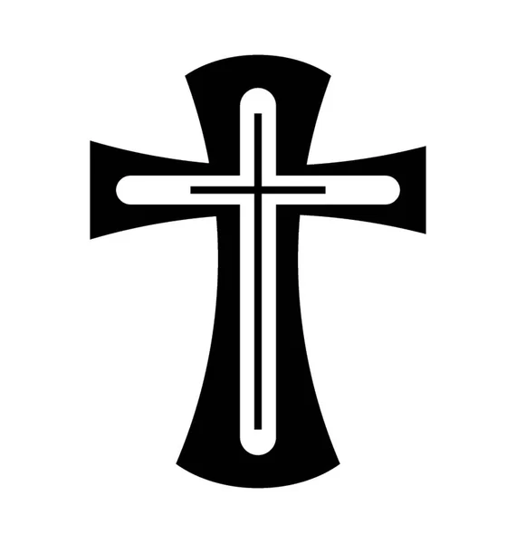 Glyph Icon Design Cross Symbol — Stock Vector