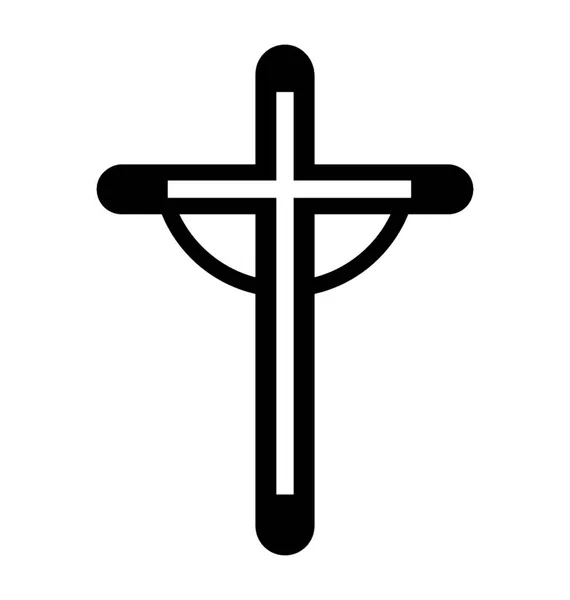 Χριστιανισμός Σύμβολο Γλύφου Εικονίδιο Σχεδιασμός — Διανυσματικό Αρχείο